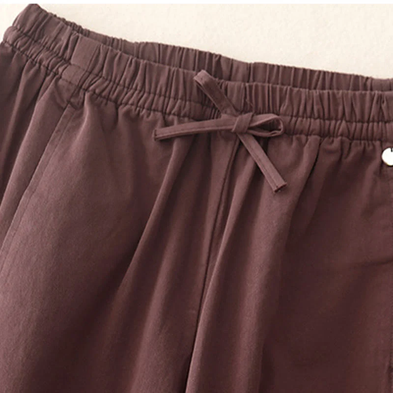 Pantaloni harem da donna in cotone con tasche, lunghezza 7-8, modello Buddha Stones - Image 13