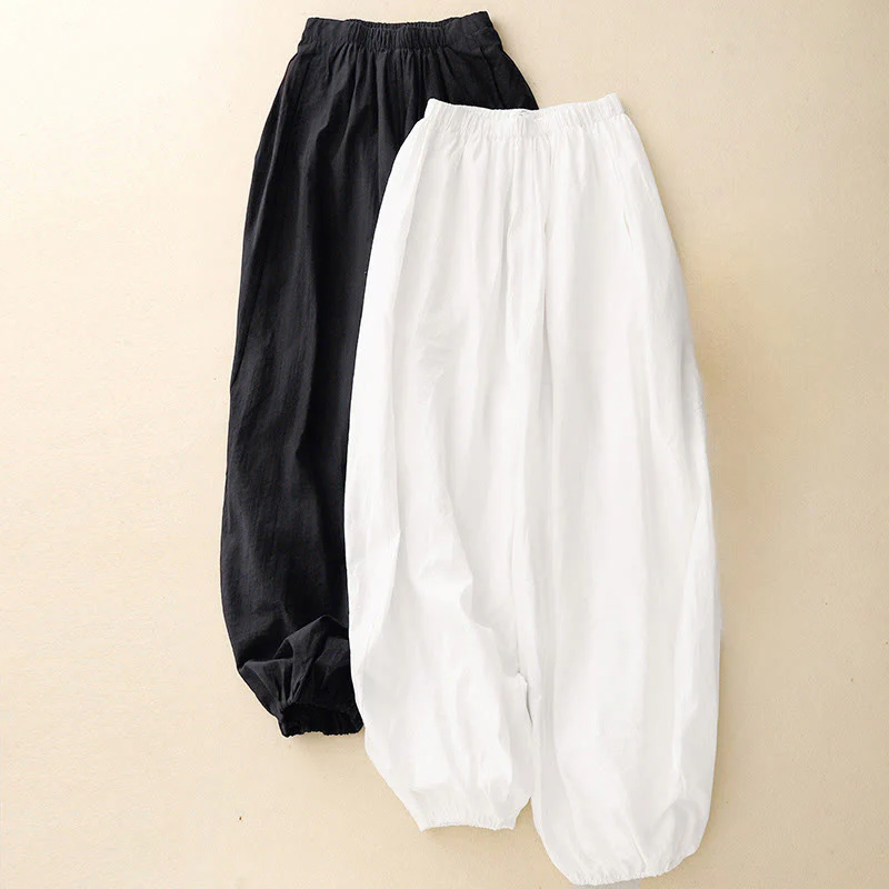 Pantaloni harem da donna con tasche, modello Buddha Stones, casual e dal design semplice - Image 12