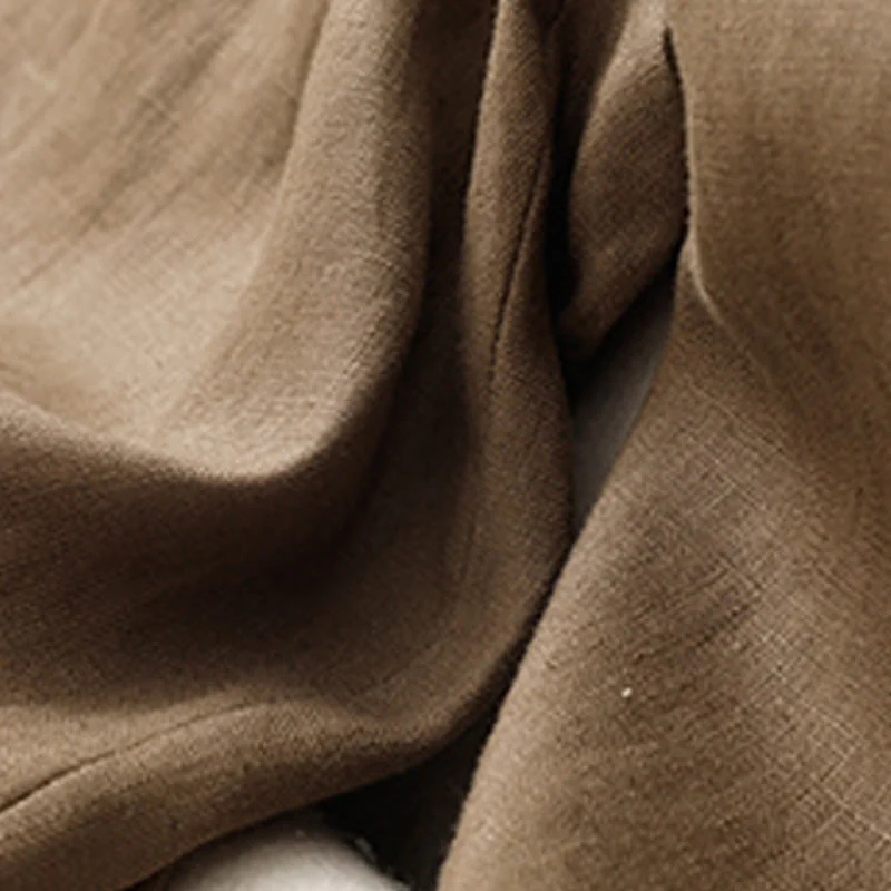 Pantaloni harem da donna in cotone e lino con tasche, modello Buddha Stones Summer Plain - Image 5