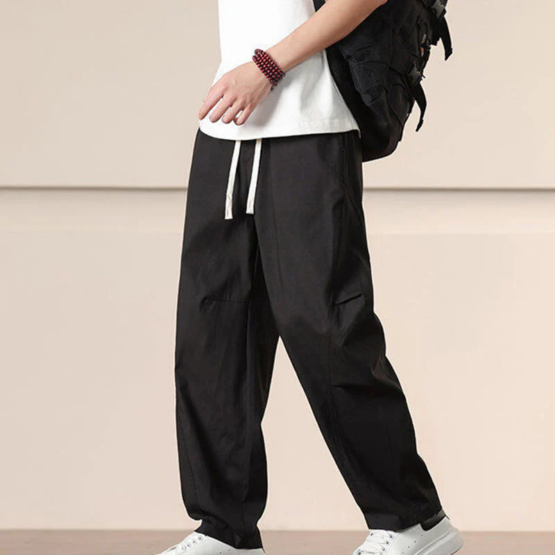 Pantaloni harem da uomo con coulisse e tasche Buddha Stones Commute Spring tinta unita - Image 14