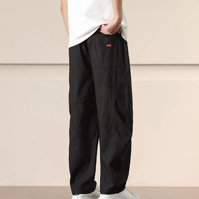 Pantaloni harem da uomo con coulisse e tasche Buddha Stones Commute Spring tinta unita - Image 15