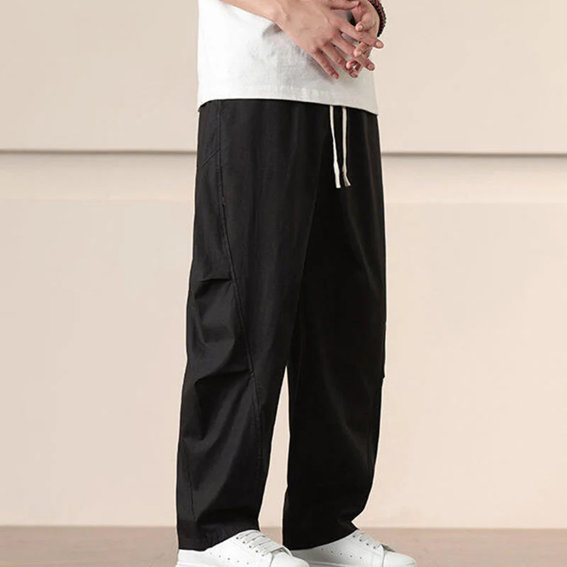 Pantaloni harem da uomo con coulisse e tasche Buddha Stones Commute Spring tinta unita - Image 16