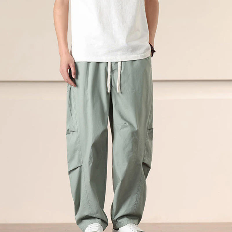 Pantaloni harem da uomo con coulisse e tasche Buddha Stones Commute Spring tinta unita - Image 18