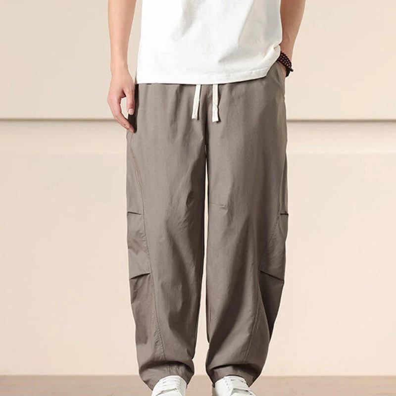 Pantaloni harem da uomo con coulisse e tasche Buddha Stones Commute Spring tinta unita - Image 28