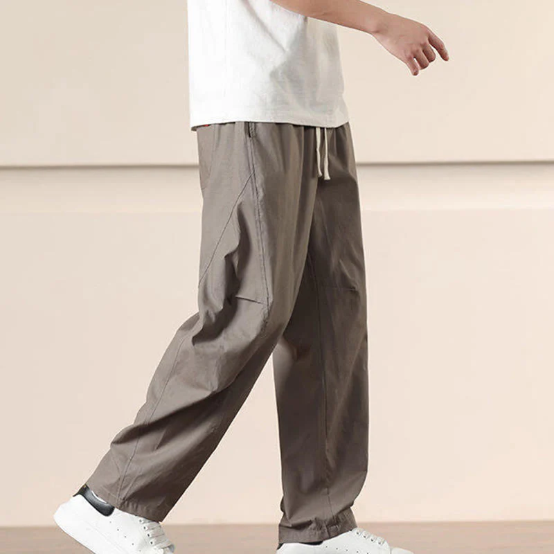 Pantaloni harem da uomo con coulisse e tasche Buddha Stones Commute Spring tinta unita - Image 30