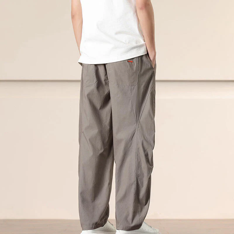 Pantaloni harem da uomo con coulisse e tasche Buddha Stones Commute Spring tinta unita - Image 33