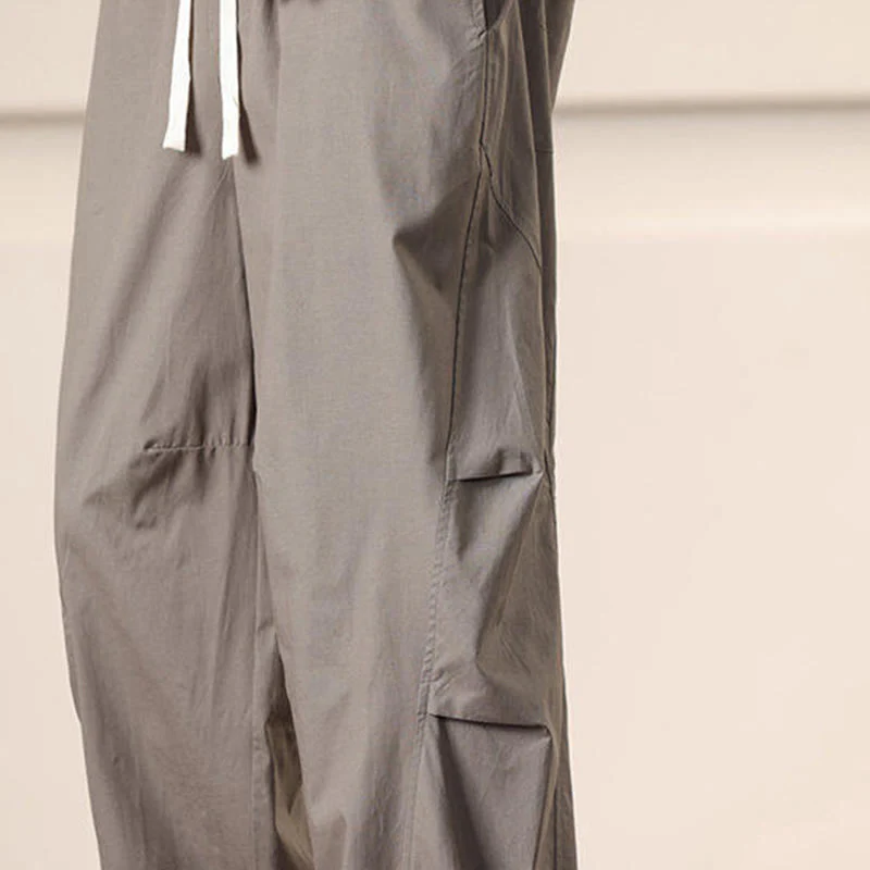 Pantaloni harem da uomo con coulisse e tasche Buddha Stones Commute Spring tinta unita - Image 37