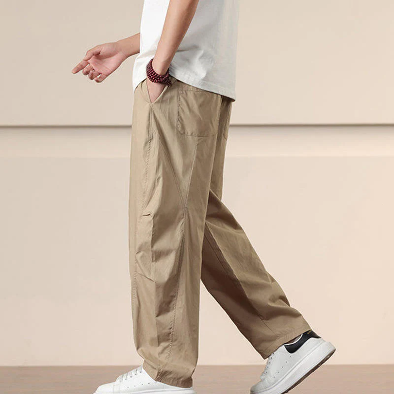 Pantaloni harem da uomo con coulisse e tasche Buddha Stones Commute Spring tinta unita - Image 7