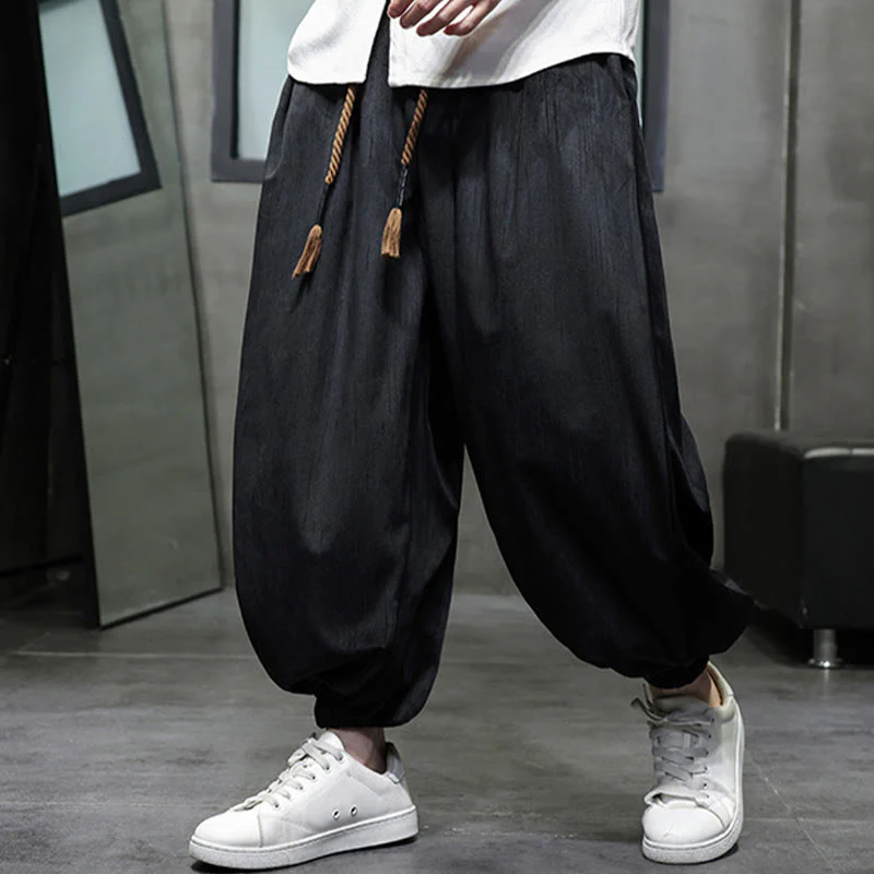 Pantaloni harem da uomo con tasche e coulisse, casual e colorati, adatti a tutti i giorni, con Buddha Stones
