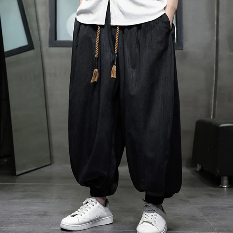 Pantaloni harem da uomo con tasche e coulisse, casual e colorati, adatti a tutti i giorni, con Buddha Stones - Image 2
