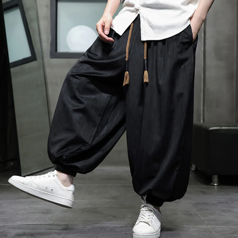 Pantaloni harem da uomo con tasche e coulisse, casual e colorati, adatti a tutti i giorni, con Buddha Stones - Image 9