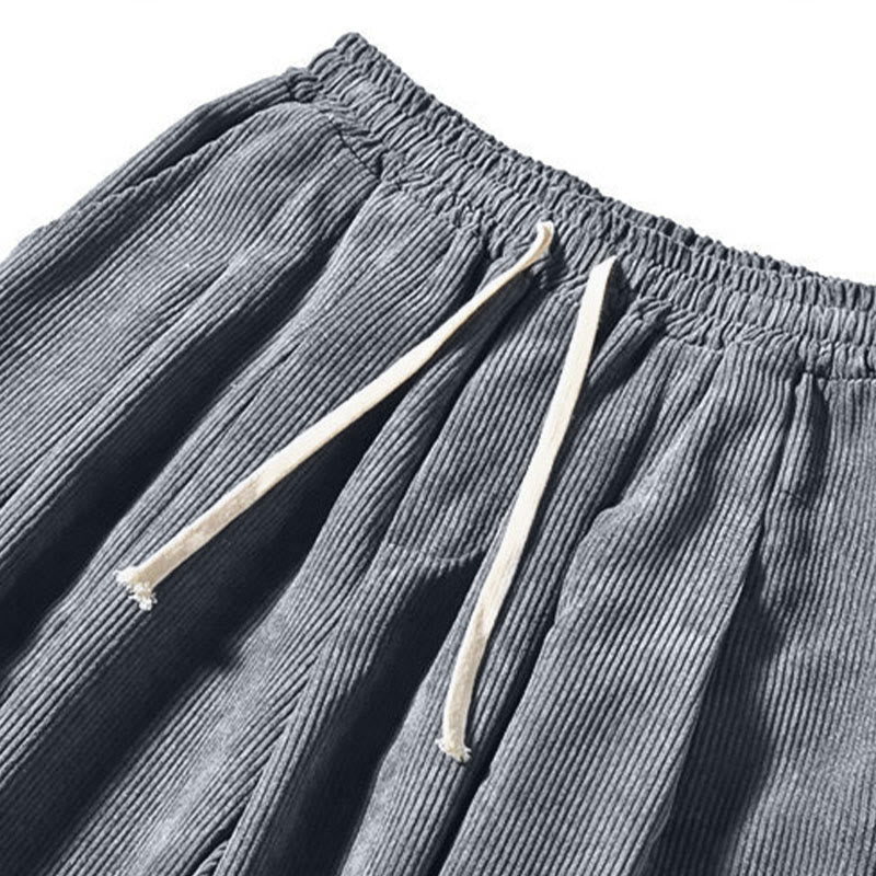 Pantaloni harem da uomo in velluto a coste con fodera in pile, stile retrò, con tasche, modello Buddha Stones - Image 27