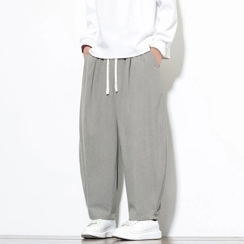 Pantaloni harem da uomo in velluto a coste di puro cotone con tasche, alla caviglia , Buddha Stones - Image 10