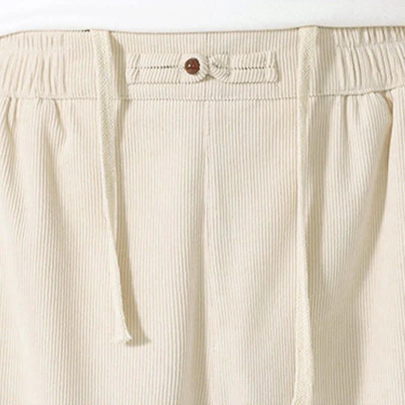 Pantaloni harem da uomo in velluto a coste tinta unita con tasche Buddha Stones Fall - Image 17