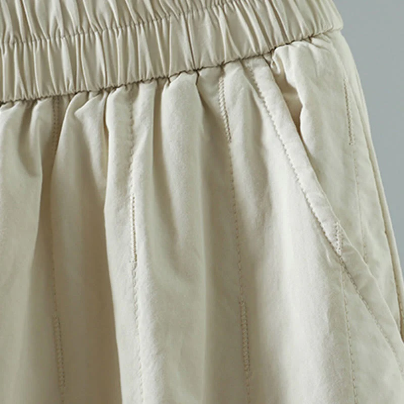 Pantaloni harem invernali da donna in cotone alla caviglia con tasche, Buddha Stones - Image 12