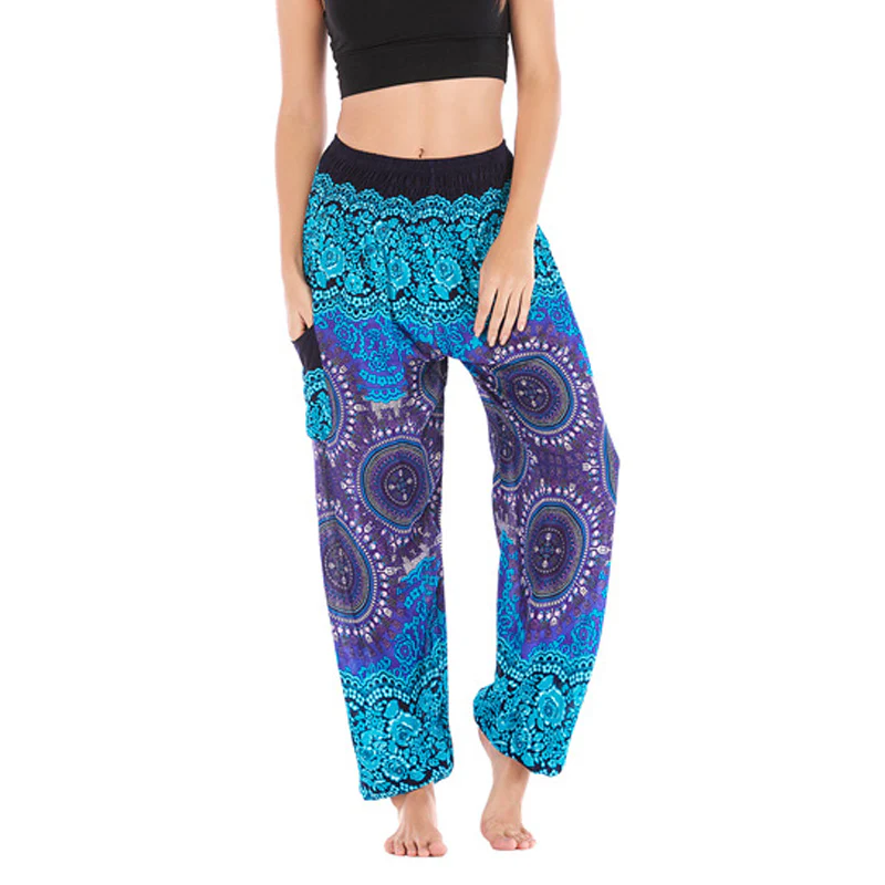 Pantaloni harem larghi Boho Buddha Stones Pantaloni yoga da donna - Image 13