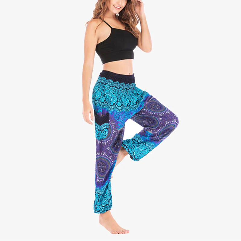 Pantaloni harem larghi Boho Buddha Stones Pantaloni yoga da donna - Image 22