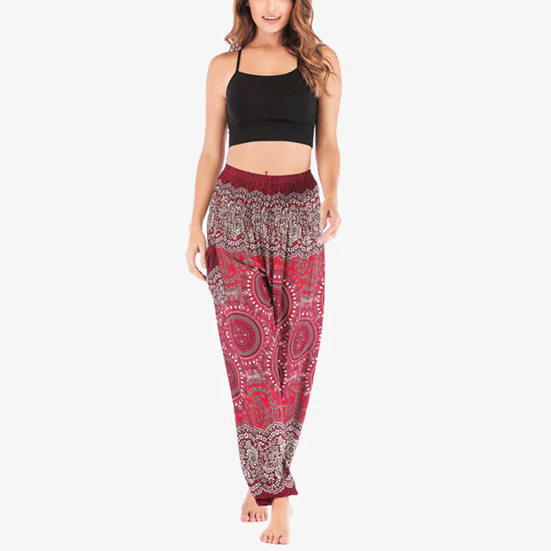 Pantaloni harem larghi Boho Buddha Stones Pantaloni yoga da donna - Image 24