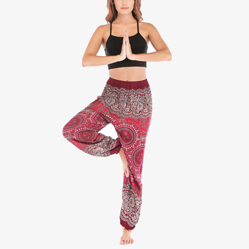 Pantaloni harem larghi Boho Buddha Stones Pantaloni yoga da donna - Image 25