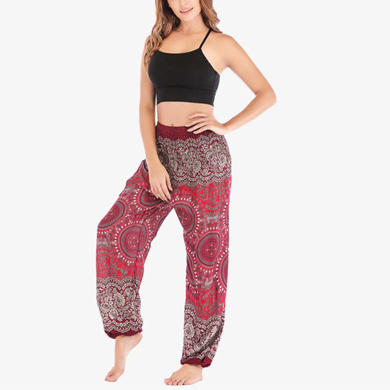 Pantaloni harem larghi Boho Buddha Stones Pantaloni yoga da donna - Image 26