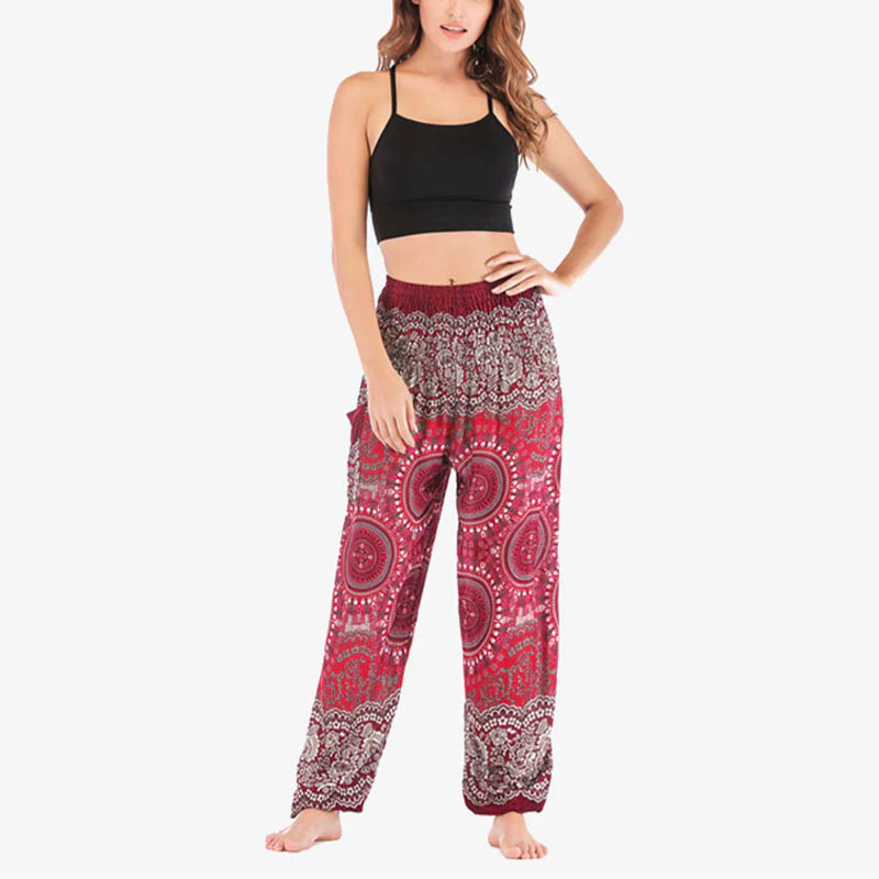 Pantaloni harem larghi Boho Buddha Stones Pantaloni yoga da donna - Image 28