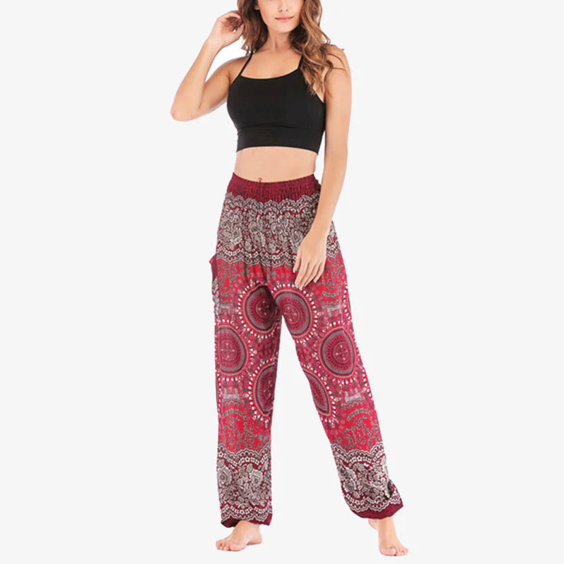 Pantaloni harem larghi Boho Buddha Stones Pantaloni yoga da donna - Image 30