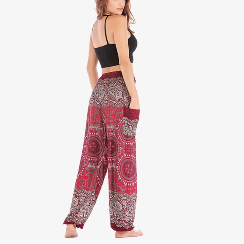 Pantaloni harem larghi Boho Buddha Stones Pantaloni yoga da donna - Image 32