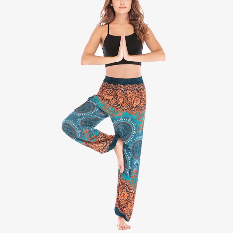 Pantaloni harem larghi Boho Buddha Stones Pantaloni yoga da donna - Image 35