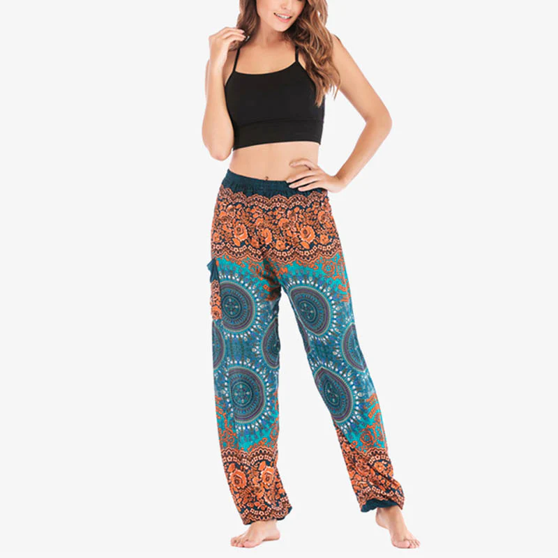 Pantaloni harem larghi Boho Buddha Stones Pantaloni yoga da donna - Image 38