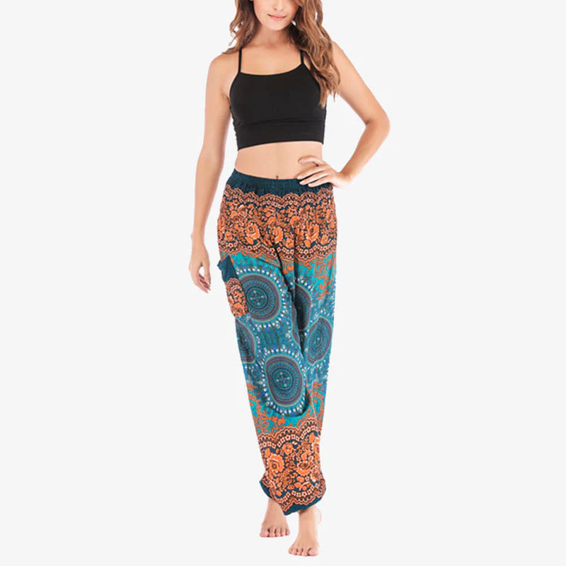 Pantaloni harem larghi Boho Buddha Stones Pantaloni yoga da donna - Image 41