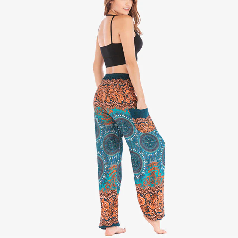 Pantaloni harem larghi Boho Buddha Stones Pantaloni yoga da donna - Image 42
