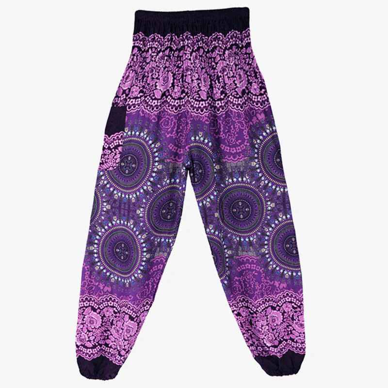 Pantaloni harem larghi Boho Buddha Stones Pantaloni yoga da donna - Image 5
