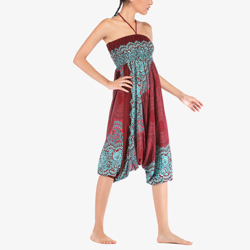 Pantaloni harem larghi con motivo geometrico rotondo Buddha Stones, due stili, tuta, pantaloni da yoga da donna a vita alta - Image 10