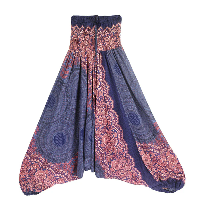 Pantaloni harem larghi con motivo geometrico rotondo Buddha Stones, due stili, tuta, pantaloni da yoga da donna a vita alta - Image 11