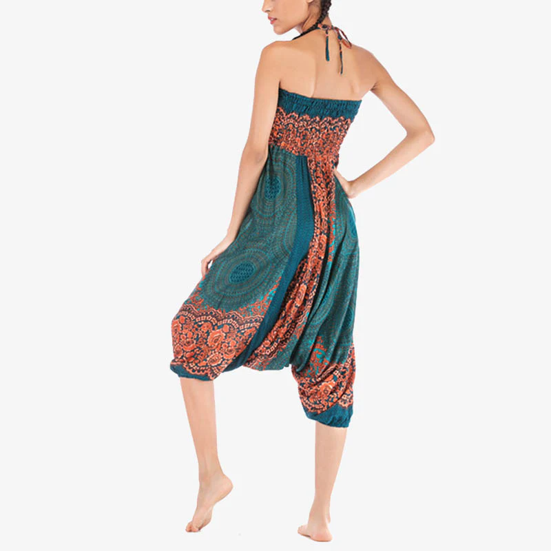 Pantaloni harem larghi con motivo geometrico rotondo Buddha Stones, due stili, tuta, pantaloni da yoga da donna a vita alta - Image 28