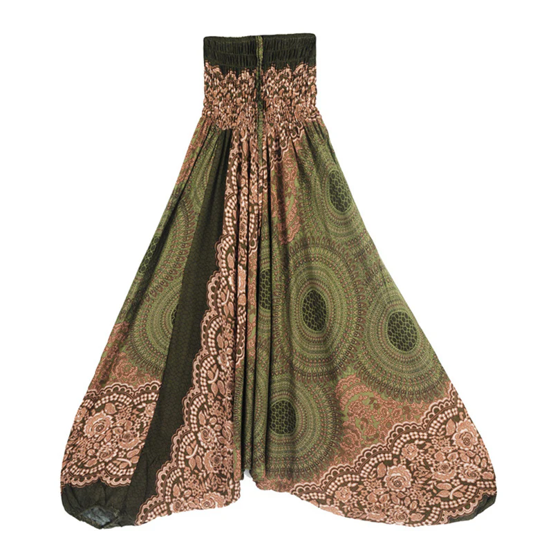 Pantaloni harem larghi con motivo geometrico rotondo Buddha Stones, due stili, tuta, pantaloni da yoga da donna a vita alta - Image 38