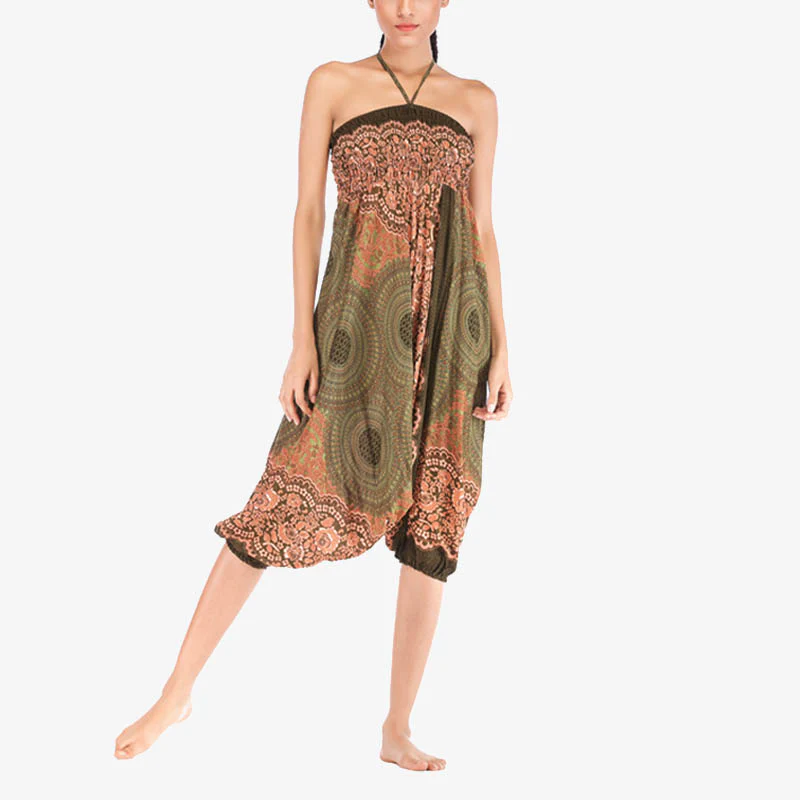 Pantaloni harem larghi con motivo geometrico rotondo Buddha Stones, due stili, tuta, pantaloni da yoga da donna a vita alta - Image 44