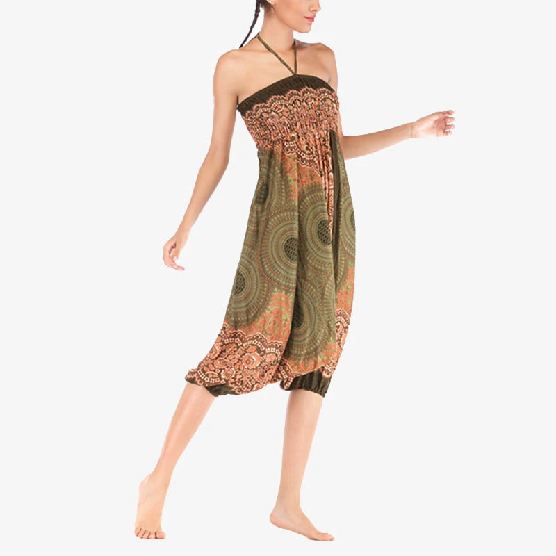 Pantaloni harem larghi con motivo geometrico rotondo Buddha Stones, due stili, tuta, pantaloni da yoga da donna a vita alta - Image 45