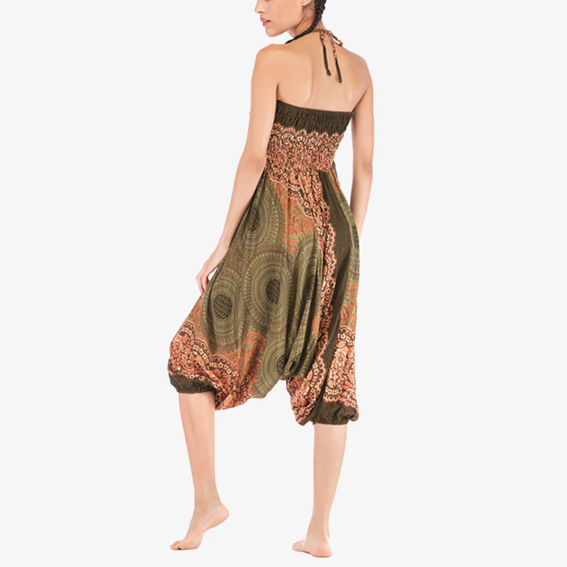 Pantaloni harem larghi con motivo geometrico rotondo Buddha Stones, due stili, tuta, pantaloni da yoga da donna a vita alta - Image 46