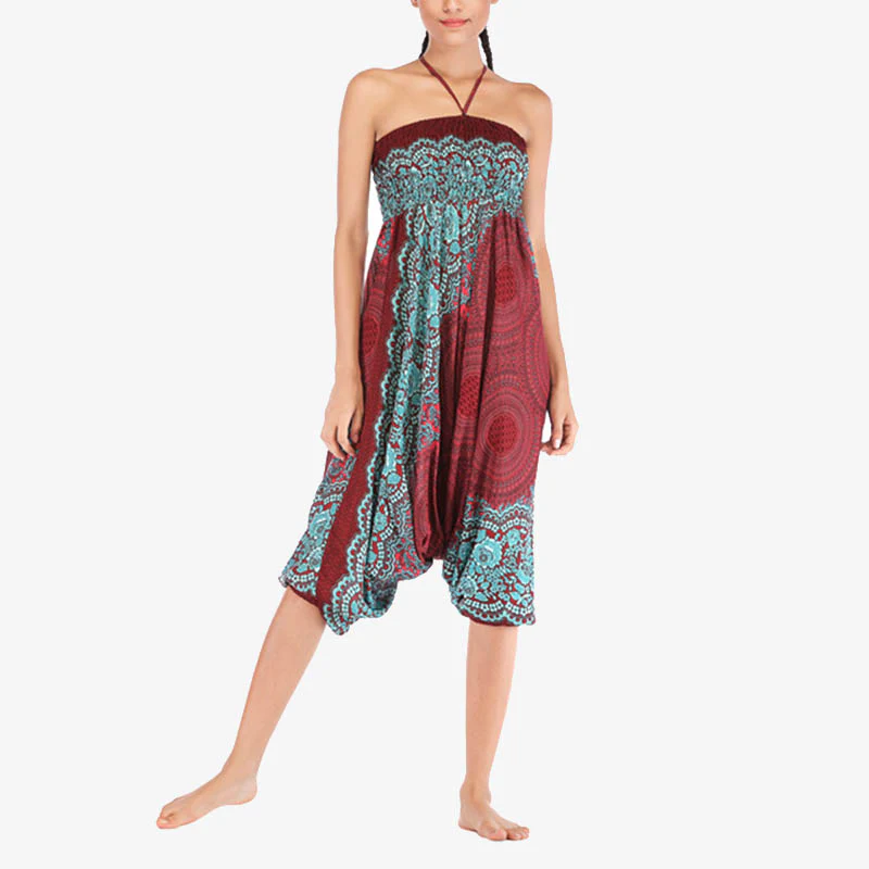 Pantaloni harem larghi con motivo geometrico rotondo Buddha Stones, due stili, tuta, pantaloni da yoga da donna a vita alta - Image 8