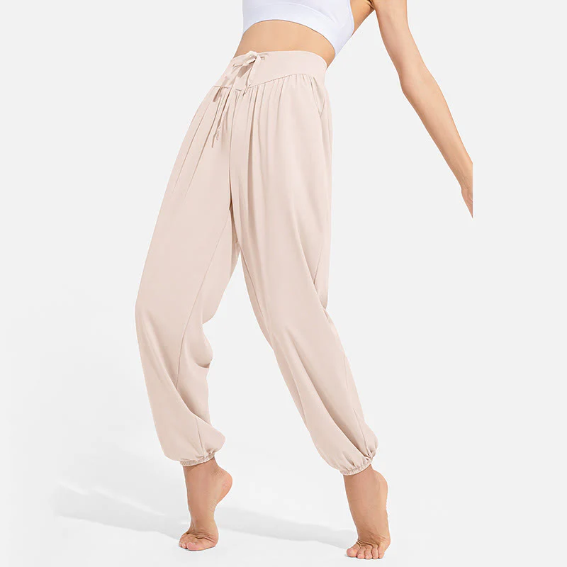 Pantaloni harem sportivi da yoga da donna con tasche e coulisse elastica in vita con motivo Buddha Stones - Image 12