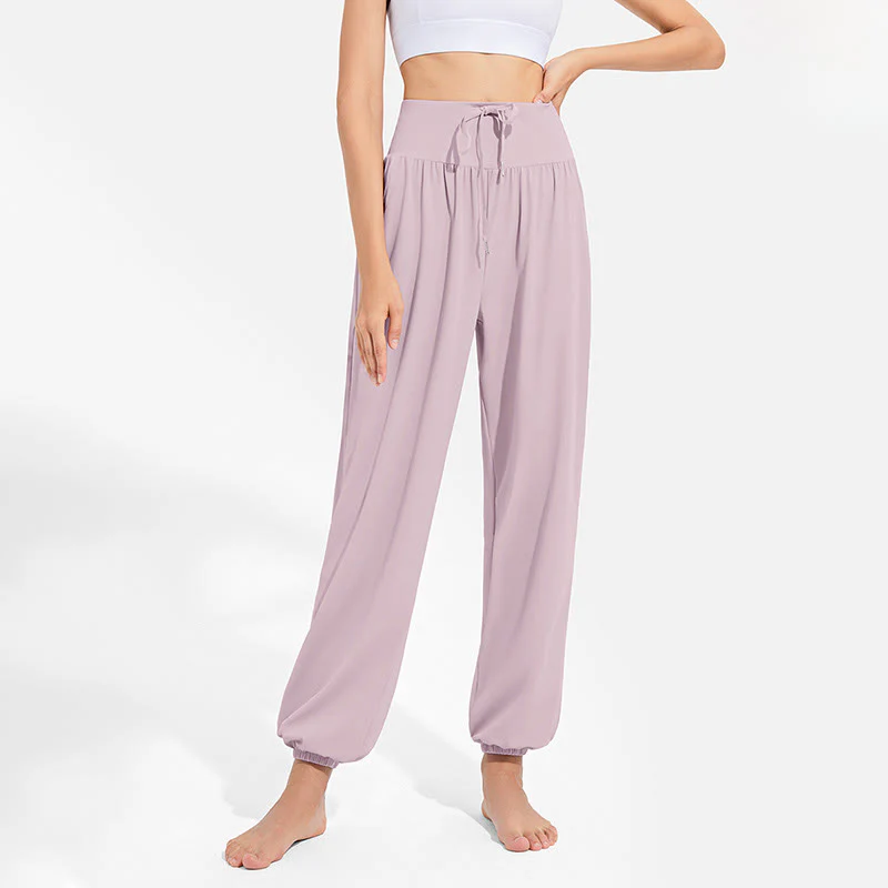 Pantaloni harem sportivi da yoga da donna con tasche e coulisse elastica in vita con motivo Buddha Stones - Image 14