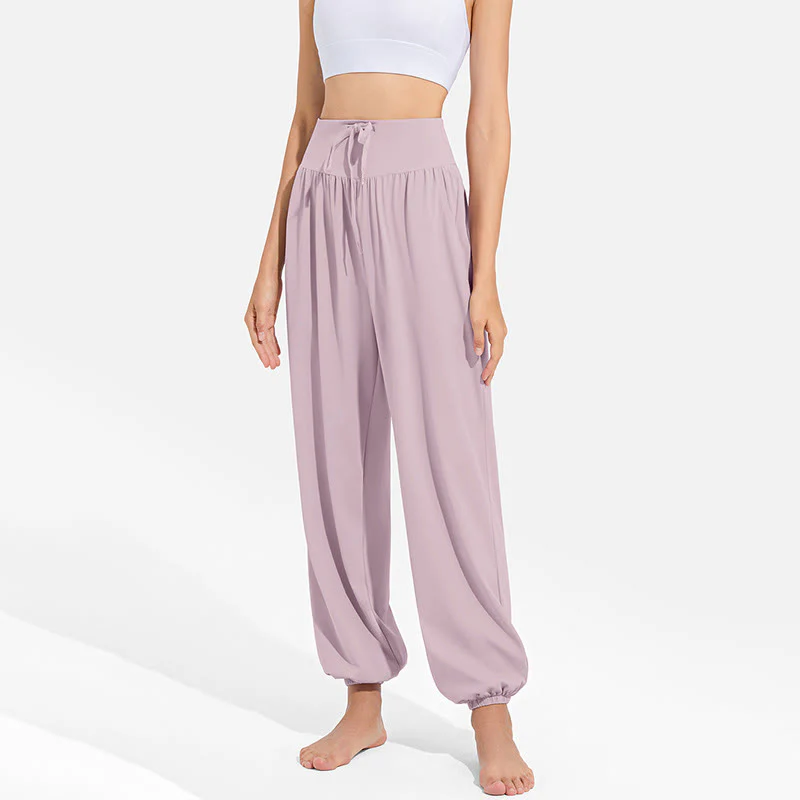 Pantaloni harem sportivi da yoga da donna con tasche e coulisse elastica in vita con motivo Buddha Stones - Image 15