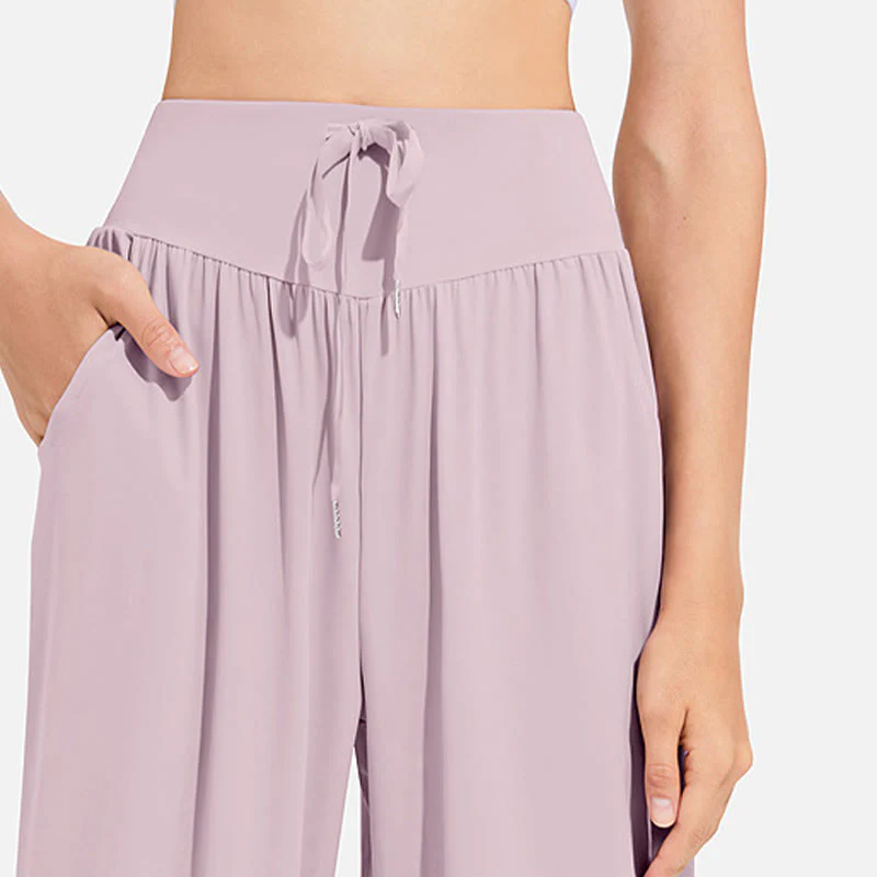 Pantaloni harem sportivi da yoga da donna con tasche e coulisse elastica in vita con motivo Buddha Stones - Image 18