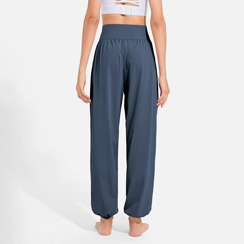 Pantaloni harem sportivi da yoga da donna con tasche e coulisse elastica in vita con motivo Buddha Stones - Image 25
