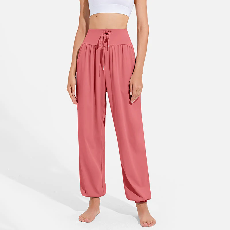 Pantaloni harem sportivi da yoga da donna con tasche e coulisse elastica in vita con motivo Buddha Stones - Image 27