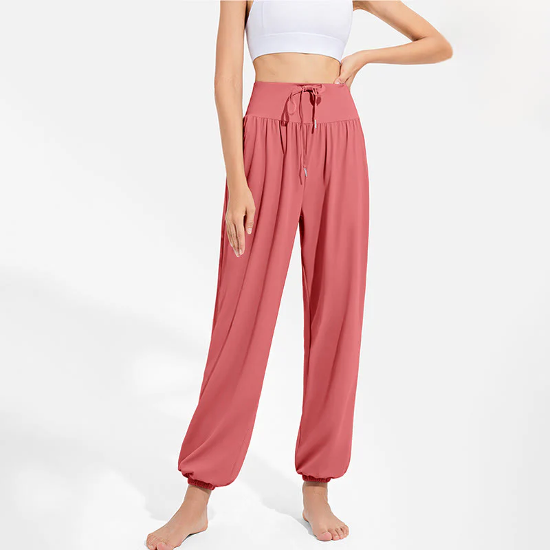 Pantaloni harem sportivi da yoga da donna con tasche e coulisse elastica in vita con motivo Buddha Stones - Image 28