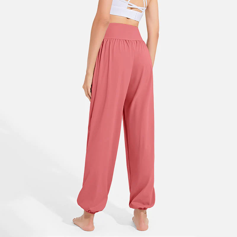 Pantaloni harem sportivi da yoga da donna con tasche e coulisse elastica in vita con motivo Buddha Stones - Image 30