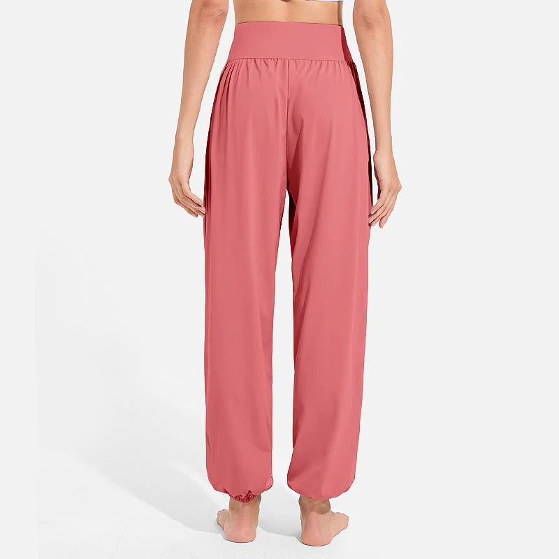 Pantaloni harem sportivi da yoga da donna con tasche e coulisse elastica in vita con motivo Buddha Stones - Image 31