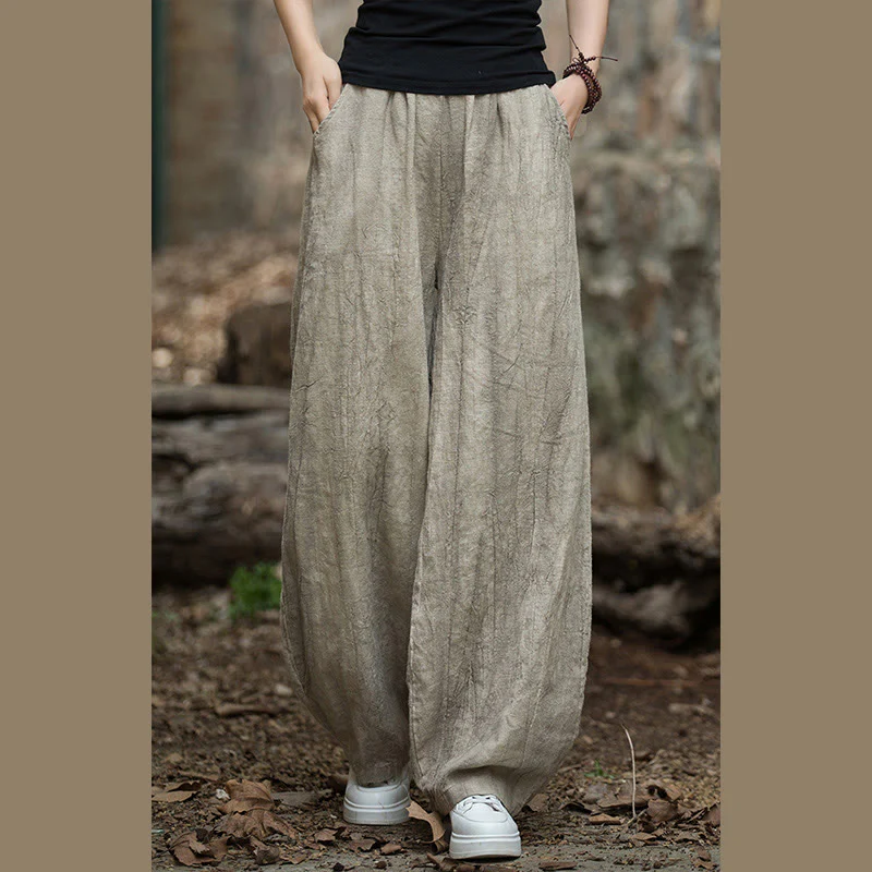 Pantaloni harem tie-dye retrò Buddha Stones, pantaloni da yoga casual da donna con tasche - Image 3